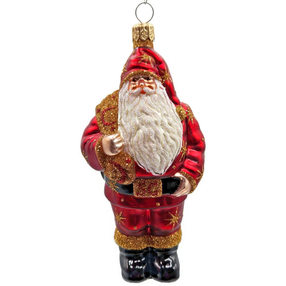 Patricia Breen Nordstrom Santa Claus Red Moon Star Celestial Christmas Ornament - Picture 1 of 10